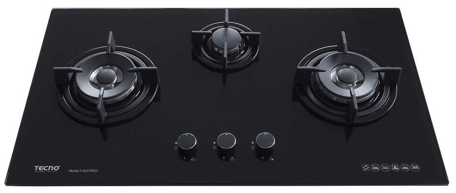 TECNO 3-Burner Glass Hob T 833TRSV